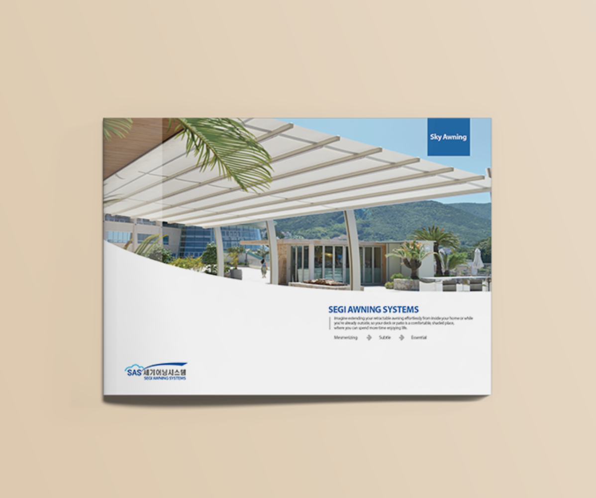 SEGI awning catalog we're Reve de design.